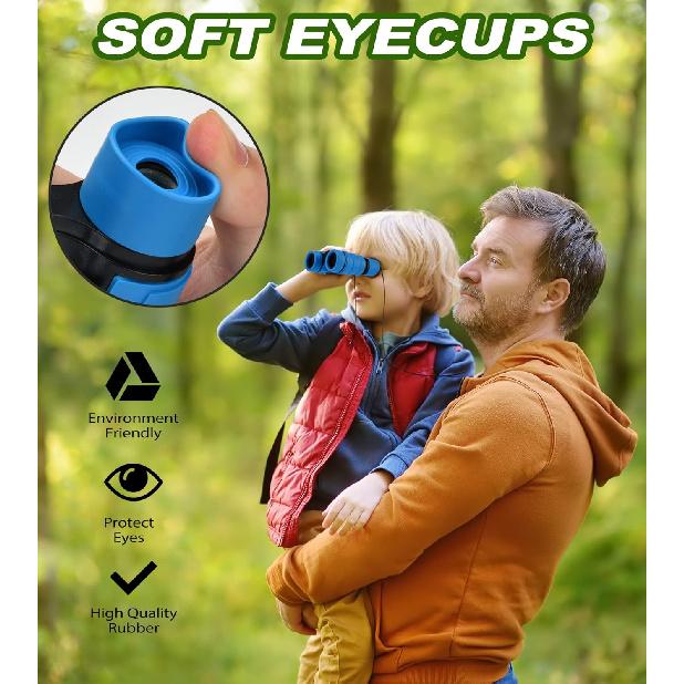 Binoculars for Kids, Toys for 3-12 Years Boys and Girls High-Resolution Optics Shockproof Mini Compact Toy Binoculars for Bird Watching, Hiking,