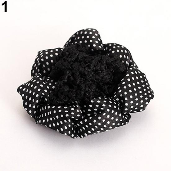 Девушка Женщины Точка Блестящая Булочка Обложка Снуд Сетка Для Волос Сетки Балетное Вязание Крючком Повязка Для Волос