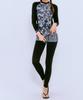Dangun Camo Color Block Unique Raglan Long Sleeve Rash Guard