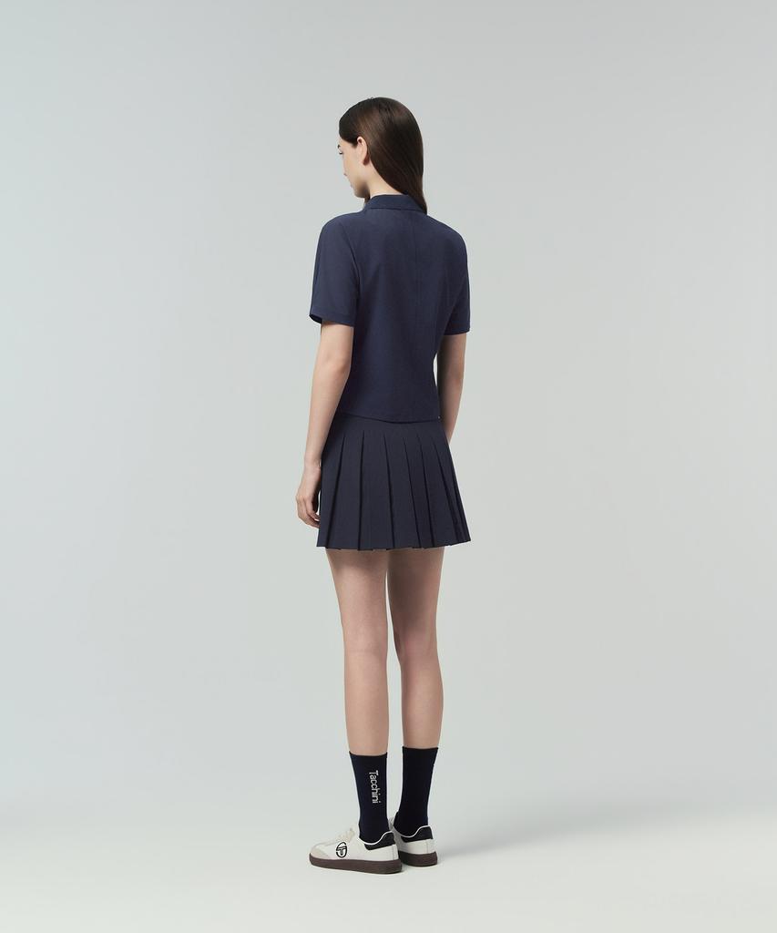 SERGIO TACCHINI W Tacchini Flying Back Pleated Skirt (Navy)