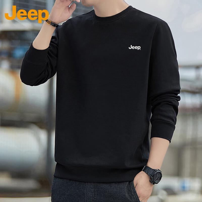Jeep Men's Round Neck Loose Fit Sweatshirt
