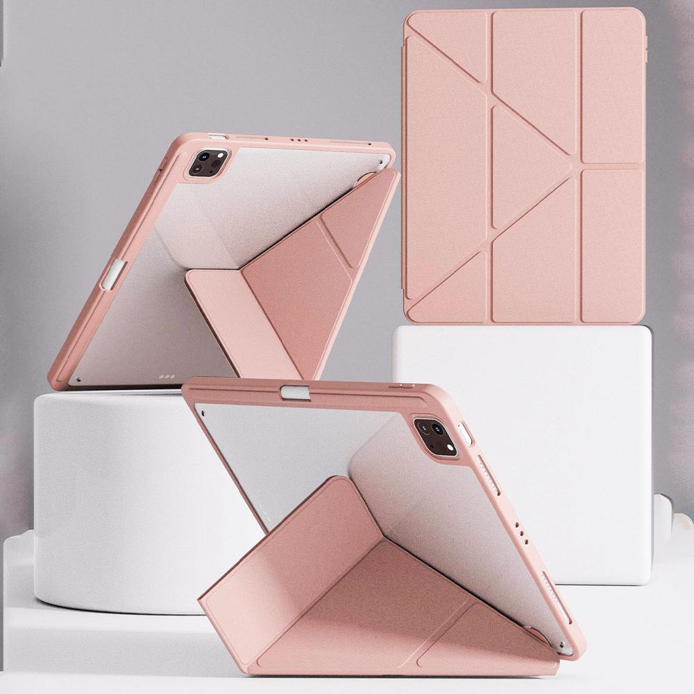 Transparent Acrylic Case for iPad 10th Support Mutil Angles Folding Y-Shaped Stand Cover For iPad (A16) 11in with Pencil Holder