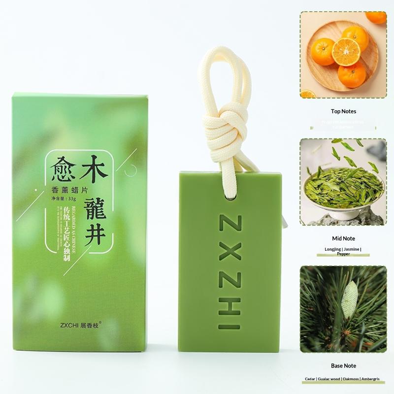 1Pc Home Aromatherapy Gift Gift Longjing Aromatherapy Wax Tablet Pendant Wardrobe Bedroom Air Freshness Solid Freshener