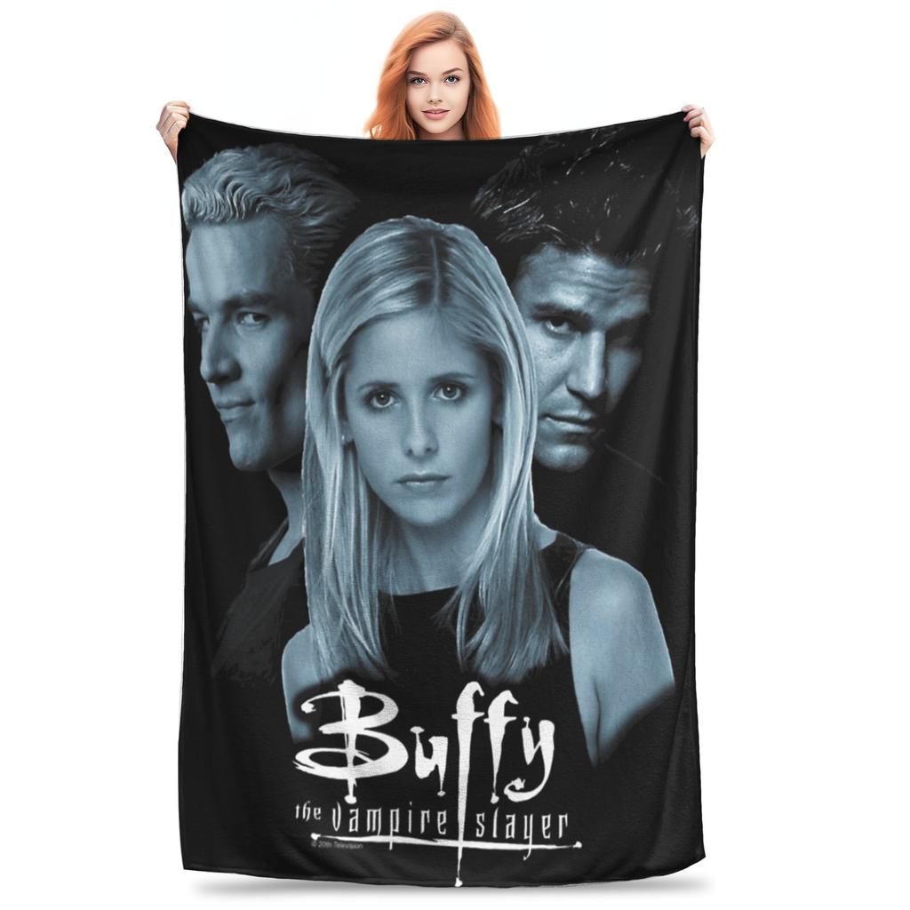 Buffy the Vampire Slayer Kuscheldecke für das Sofa Horrorfilm Weiche Flauschige Plüschdecke Mehrere Größen Tagesdecken für Alle Jahreszeiten