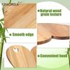  Heart-Shaped Acacia Wood Cutting Board 1/2PCS Food-Safe Bread Cheese Platter with Heart Cutouts Multi-Holiday