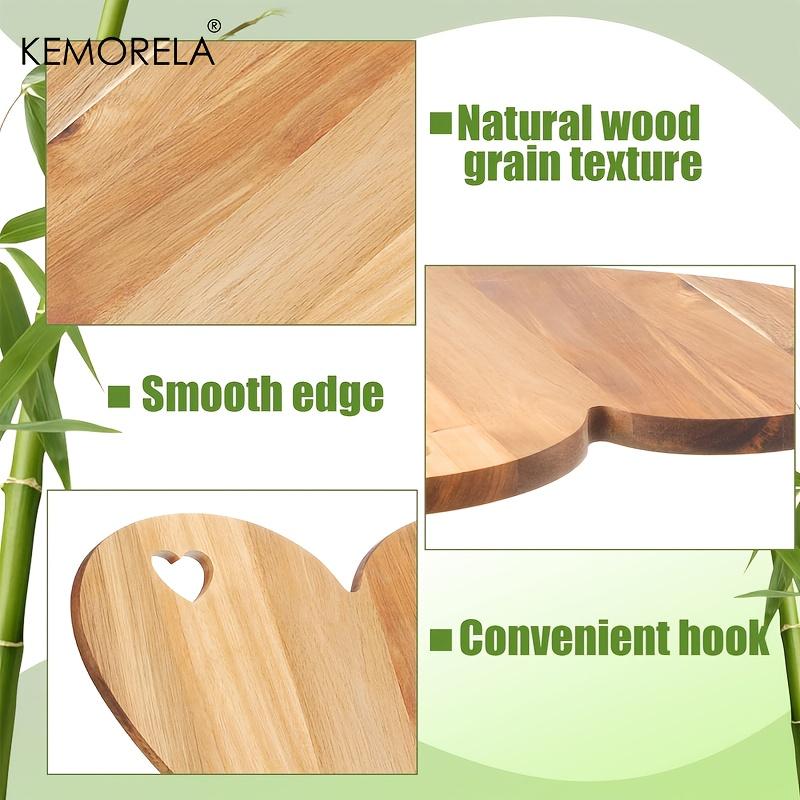  Heart-Shaped Acacia Wood Cutting Board 1/2PCS Food-Safe Bread Cheese Platter with Heart Cutouts Multi-Holiday