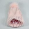 New Protective Hairstyle Silky Elastic Removable Hairball Satin Knitted Hat, Wool Hat, Ladies