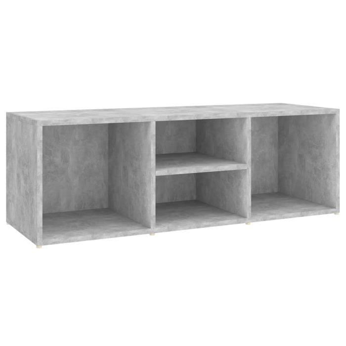 Banc à chaussures - vidaXL - 105x35x35 cm - Gris béton - 4 compartiments - Aggloméré