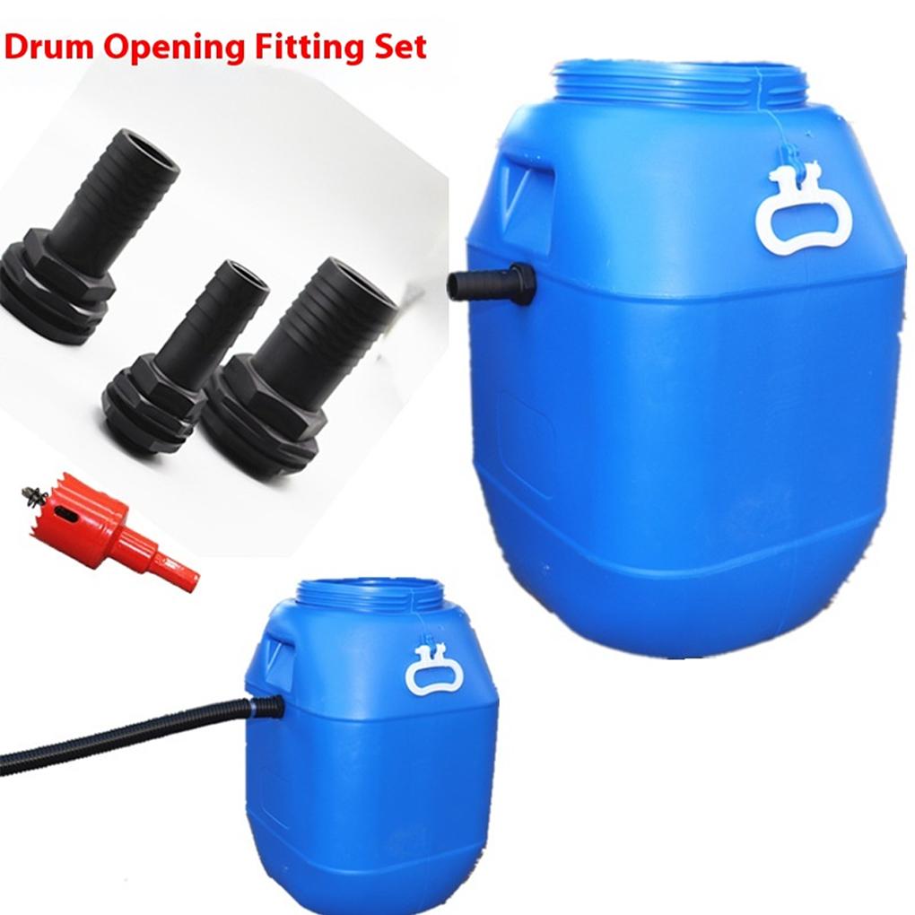 Durable Plastic Water Butt Connector Kit With Nut And Washer Garden Water Tank Overflow Vent