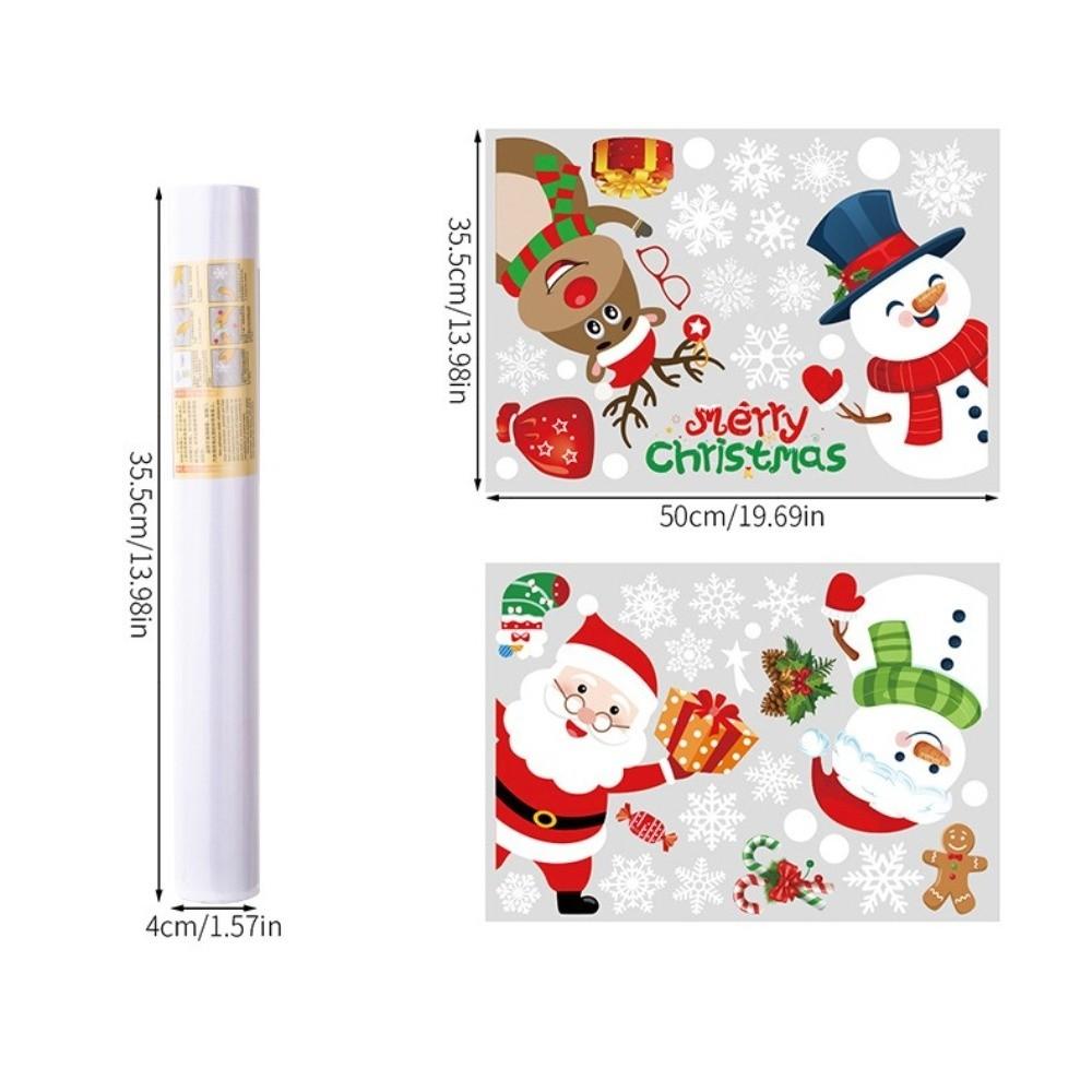 Schneeflocke Alter Mann Bunt Weihnachten Fensteraufkleber Frohe Weihnachten Thema PVC Festival Party Aufkleber Neujahr