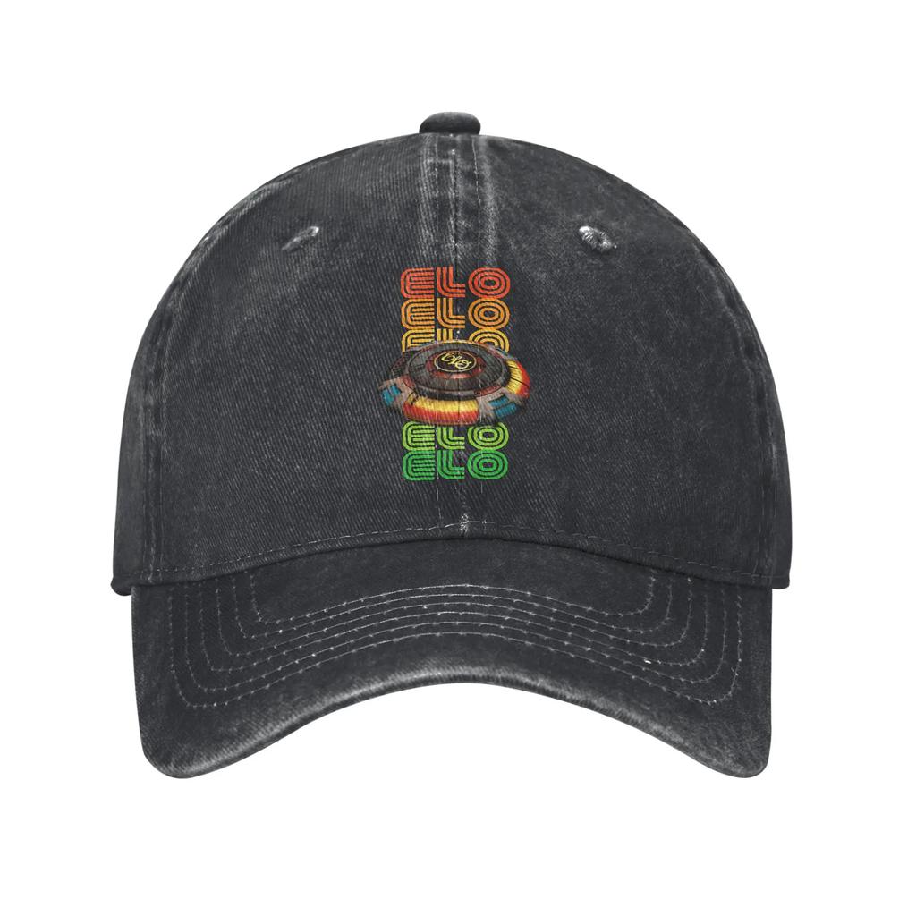 Vintage Electric Light Orchestra ELO Baseball Cap Unisex Distressed Washed Snapback Cap Mr Blue Sky Rock Outdoor Adjustable Hat