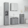 4 Piece Bathroom Furniture Set Grey Sonoma Particleboard
