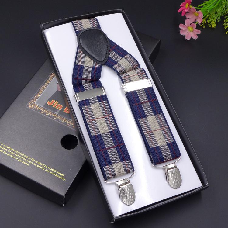 

Мужские жаккардовые подтяжки 3,5 дюйма с тремя зажимами, 3,5 x 110 см, широкая тесьма с принтом. 120cm