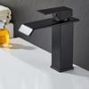 Waterfall Basin Faucet Gold and Black Sink Waterfall Mixers Bathroom Faucet Deck Mounted Washbasin Taps
