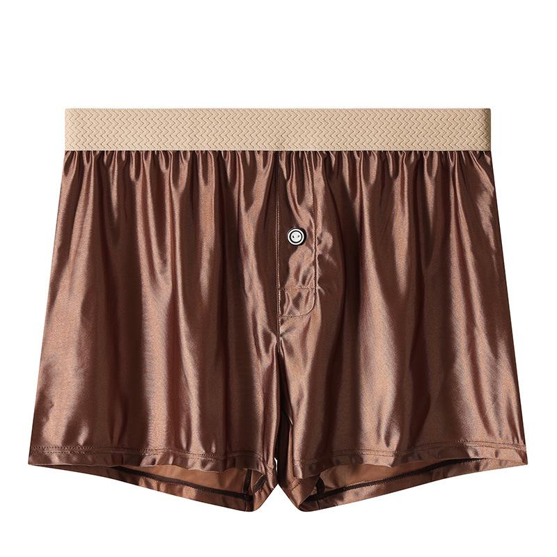 

Чоловічі боксери з крижаного шовку та атласу спортивні великих розмірів L (120-150 Jin) коричневий
