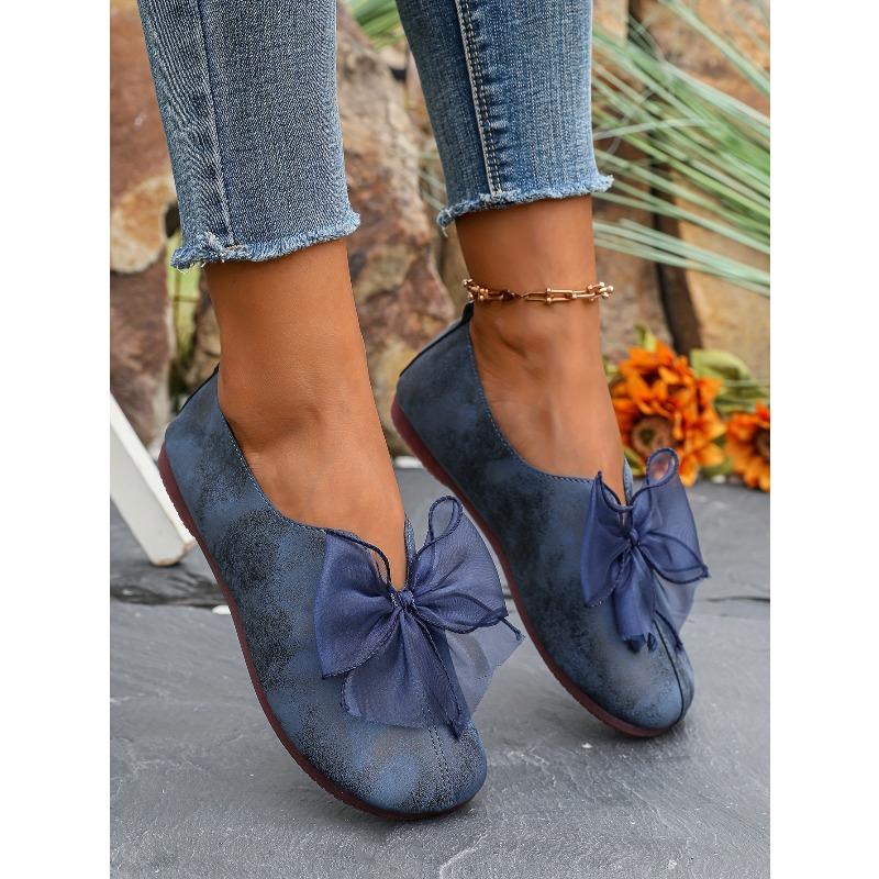 Wearing bow Mary Jane single shoes women's French round toe spring and autumn new style
