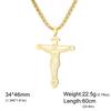INRI Jesus Crucifix Cross Pendant Necklace Stainless Steel Christian Religious Faith Engraved Jesus Christ Amulet Jewelry Gifts