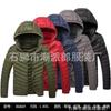 Winter new men's lint cotton cotton jacket fashionable loose large size thickened thermal hooded cotton coat men
