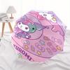 Kuromi,Moon Automatic Folding Umbrella-Simple 8-Rib Design, Bright Cartoon Pattern, Durable Iron Frame, Suitable For Travel, Outdoor, Beach-