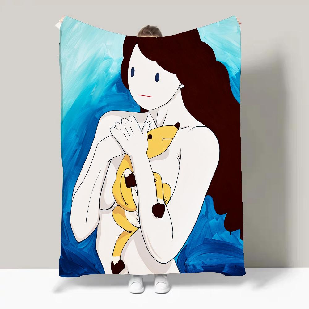 Japan T-Takeru Amano Blanket Design Lightweight  For Dorms, Naps, Living Room, Office,Sofa,All-Season