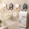 Press Type Suction Cup Double Hook Wall Organizer Door Back Clothes Hook Key Clothes Hook  Bathroom