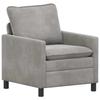 Sofa Light Grey 76 X 81 X 87.5 Cm Velvet