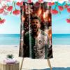 Asciugamano da Spiaggia con Stampa della Nazionale di Calcio dell'Algeria, Asciugamano Grande Morbido ad Asciugatura Rapida per Spiaggia Campeggio Nuoto