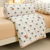 Knitted Thin Duvet 100x150cm 150x200cm Floral Print Quilt Soft Breathable Lightweight Summer Comforter Single Double Bed Blanket