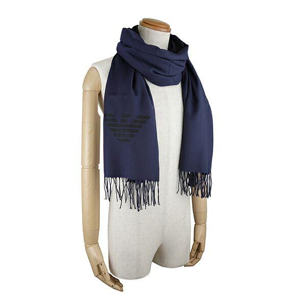 Used New Armani EMPORIO ARMANI Scarf/Stole Blue