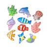 10Pcs Ocean Sea Life Resin Charms Clownfish Jellyfish Dolphin Coral Starfish Diy Micro Landscape Decor