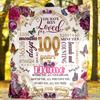 Outdoor Customize Blanket Celebrate 100 Years Of Love And Memories Perfect For Milestone Birthdays Anniversary Gifts Or Special Occasions Soft