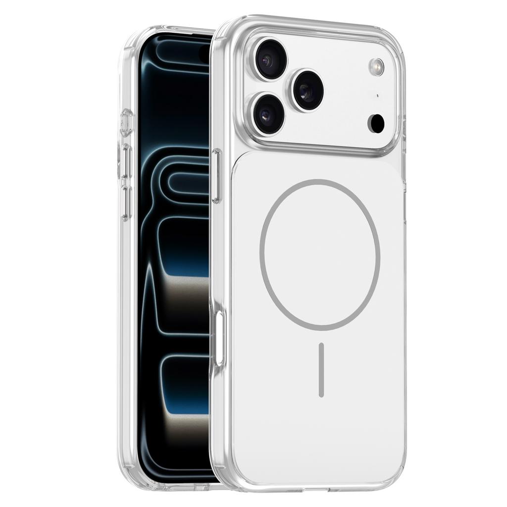 For IPhone 17 14 15 16 Pro Max Air Plus Transparency Wireless Charging Magnetic Phone Case with Tempered Film Protective Cover