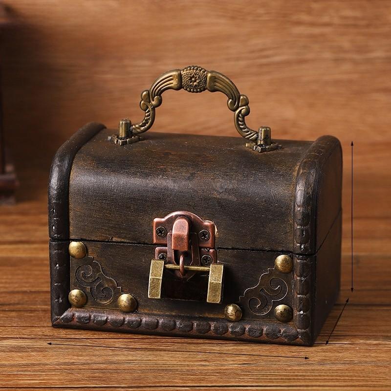 Storage Wooden Classic Box With Lid For Desk And Home Decoration Organization