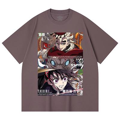 230 Gsm 100% Cotton Demon Slayer V30 Kanao Doma Print Unisex Heavy Cotton T Shirt