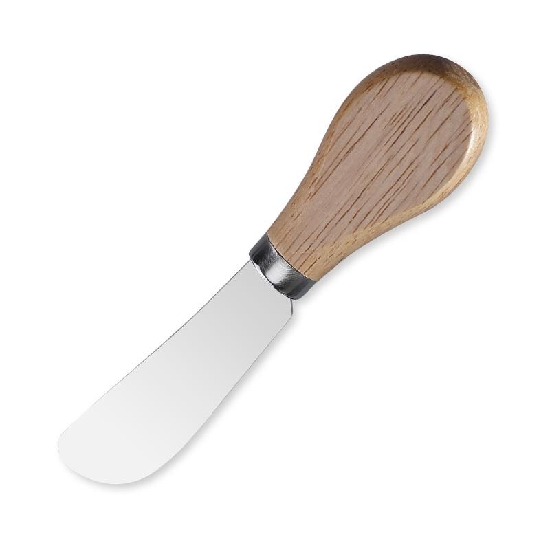 Rubber Wood Handle Stainless Steel Cheese and Butter Knife