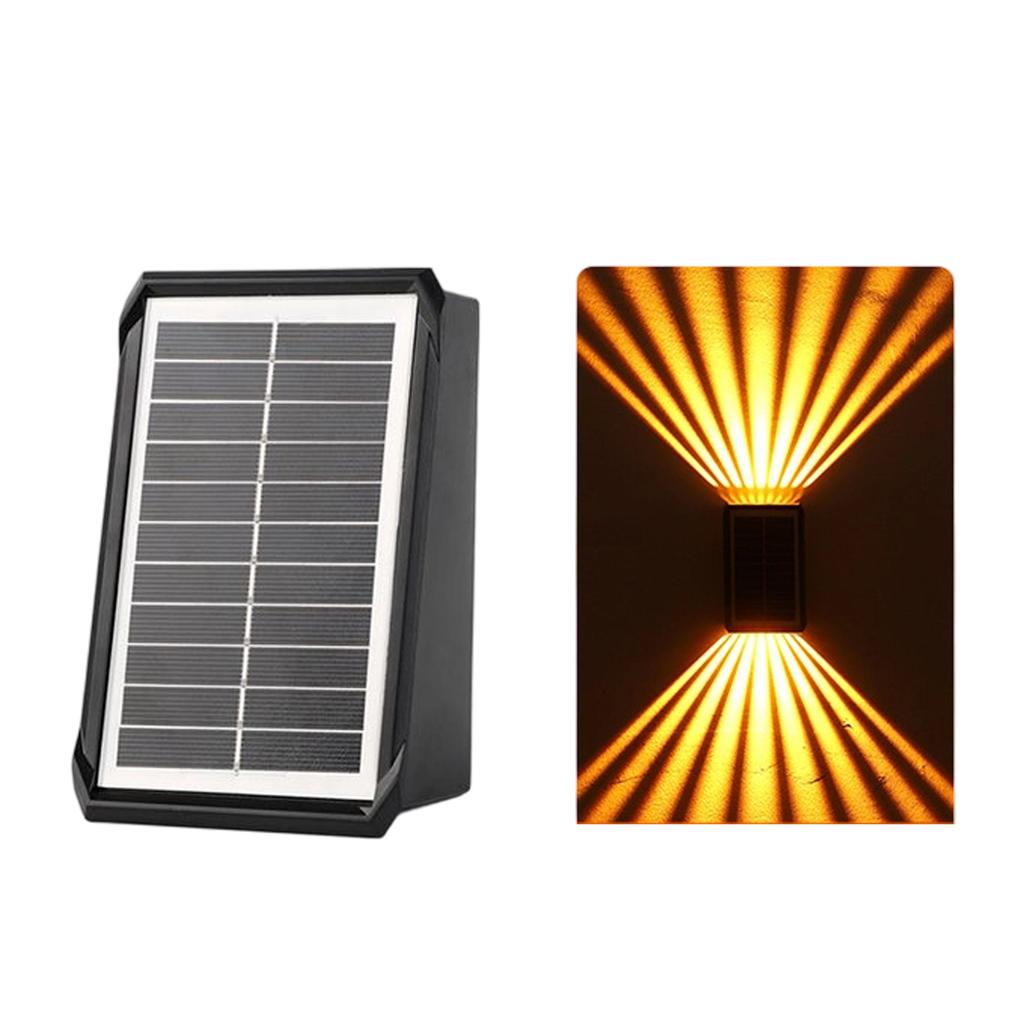 Solar Outdoor Wall Lights, Up & Down Solar Powered Lighting, IP65 Fence Light For Yard/Pool/Porch/Patio/Railing