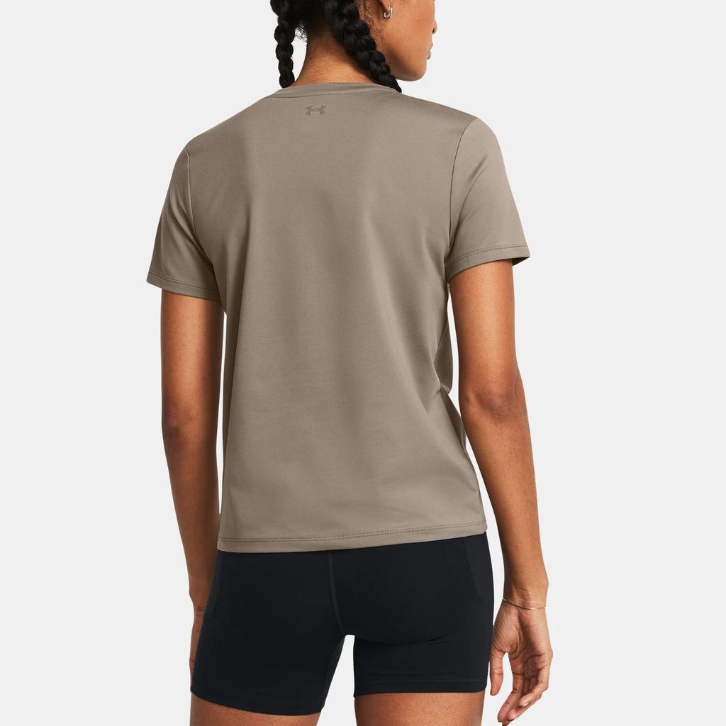Under Armour Meridian Solid Crew Neck Short Sleeve T-Shirt Women Tops Linen 1379155-200
