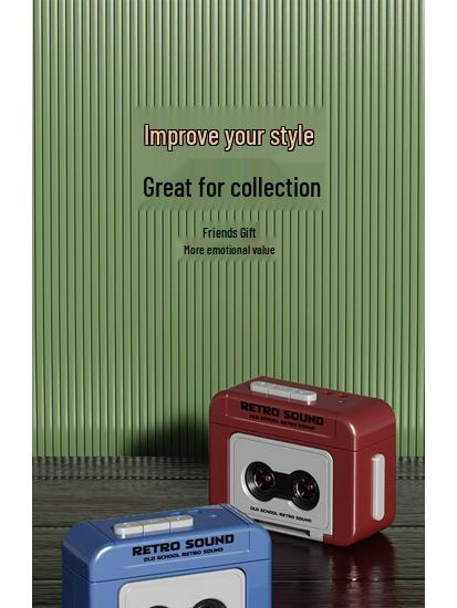 2025 Retro Keychain Cassette Recorder Charm - Mini Player for Kids & Teens