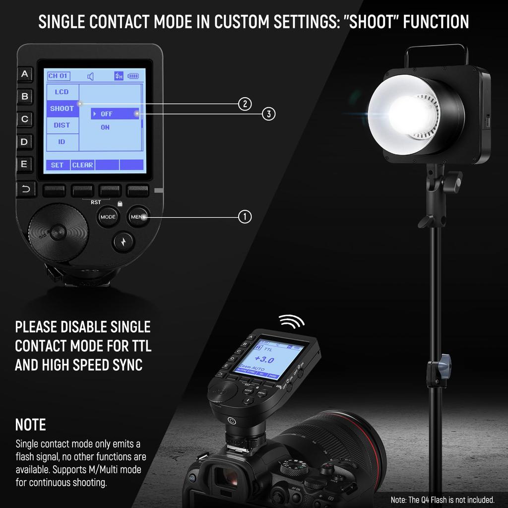 Neewer Upgraded TTL Wireless Flash Large Angled 5 9 Customizable Compatible with PRO QPRO-C Trigger, 1/8000s HSS, Screen, Design, Groups, Functions,