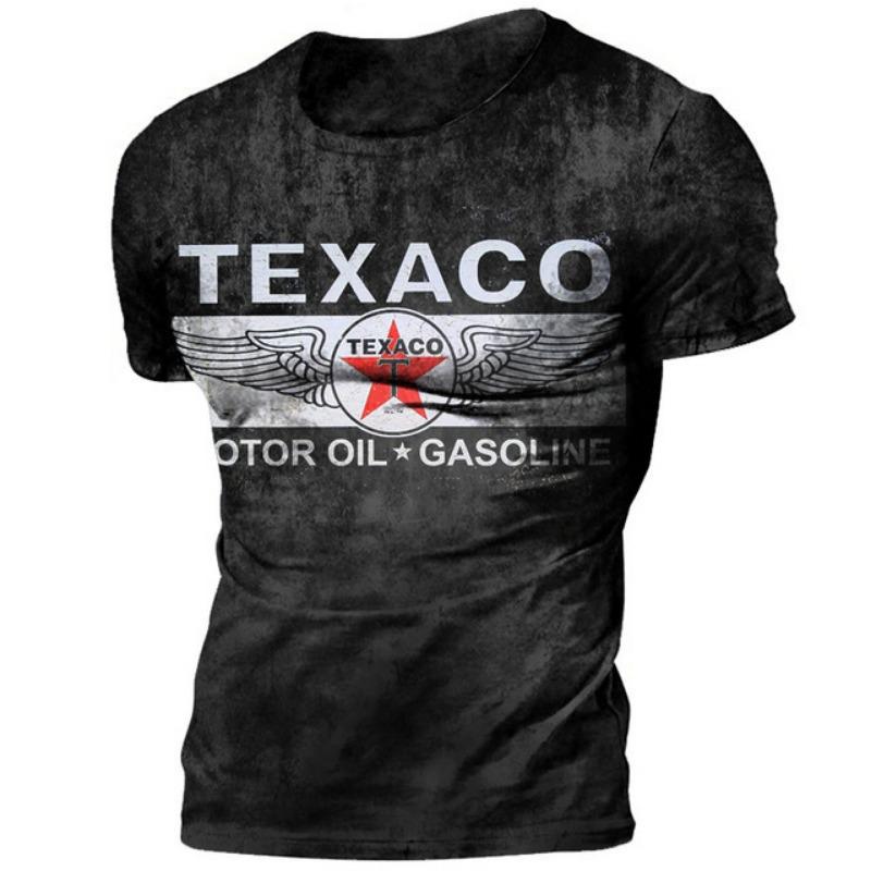 

Retro T-shirt Loose Men s 3D Printed Short Sleeve Fashion Top T-shirt L