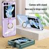 Samsung Z Flip5 Case with Ring: Electroplated, Foldable, Anti-Fall Protection