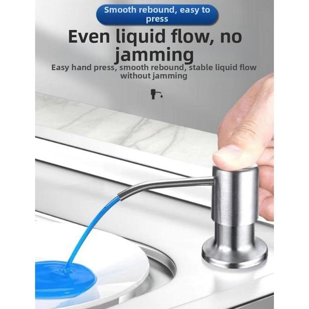 304 Stainless Steel Detergent Dispenser Hand Pressure Liquid Dispenser Kitchen Hardware