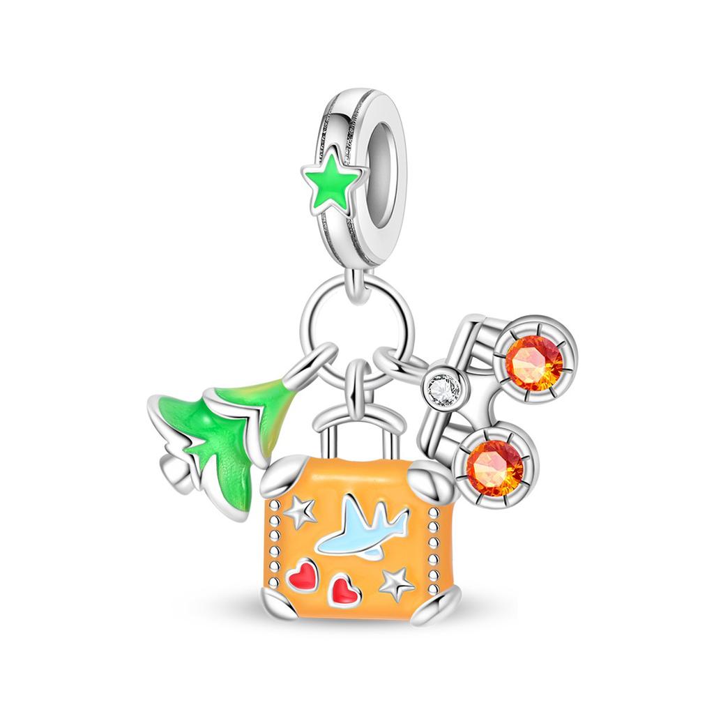 Green Lucky Tree Of Life Charm Charm Charm Beaded Diy Jewelry Bracelet Necklace Accessories