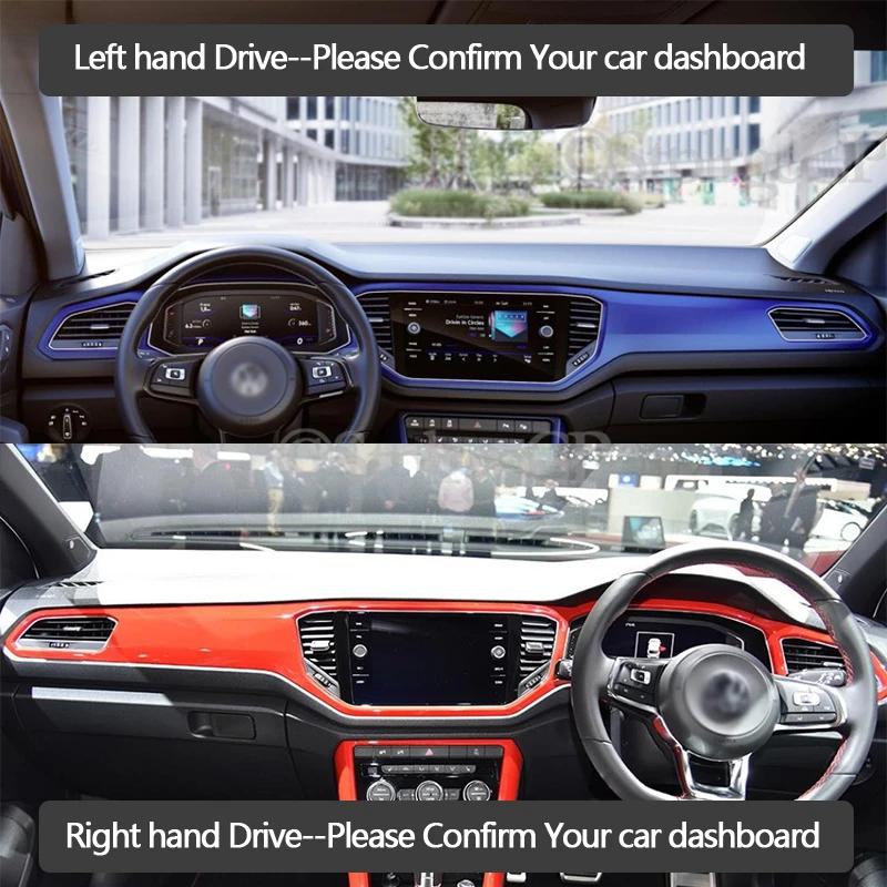 Hochwertige Leder-Instrumententafel-Schutzmatte und lichtdichte Matte für Volkswagen VW T-Roc 2017-20 Autostyling-Zubehör