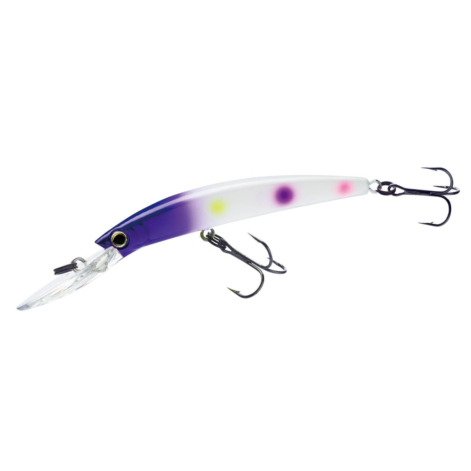 

Crystal Minnow DD Walleye Floating Purple Black Chartreuse YO-ZURI Lure, 90mm, Color