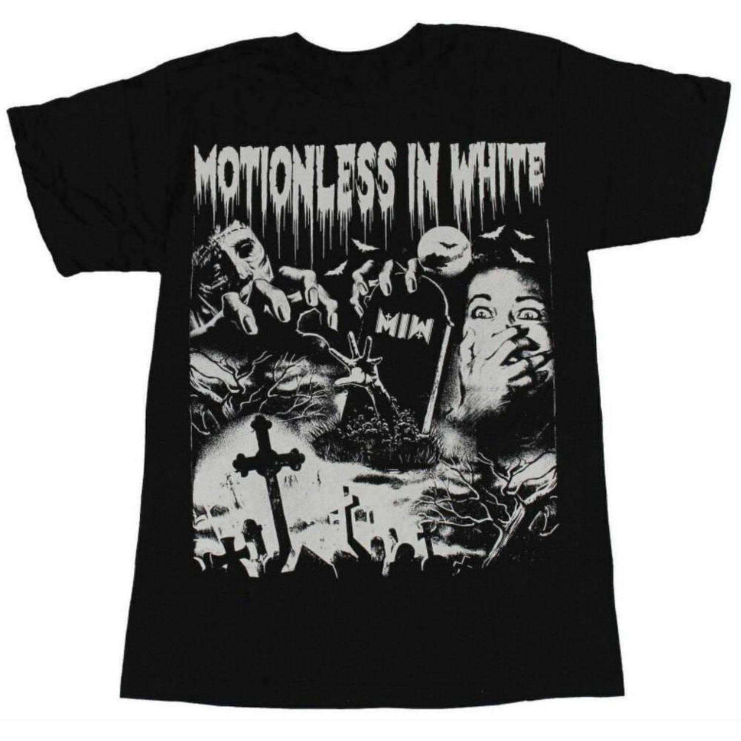 

SALE HALLOWEEN Motionless In White Band T-shirt Black Short Sleeve S To 5XL Unisex T-Shirt XXXXXL чорний