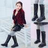 WUIWUIYU Long Boots with Easy to Walk Christmas Size Kids' Boots, Girls' Knee-Like Zipper, in, Water-Repellent, Fall/Winter Shoes, Cosplay, Gift,