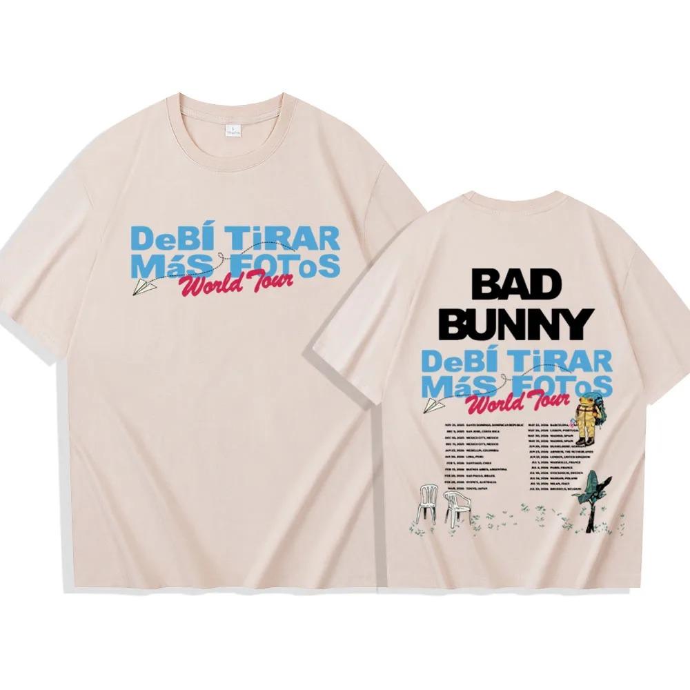 Bad Bunny World Tour 2026 T-shirt Harajuku O-neck Casual Shirt Gift Y2k Short Sleeves Classic Streetwear Trendy Cotton