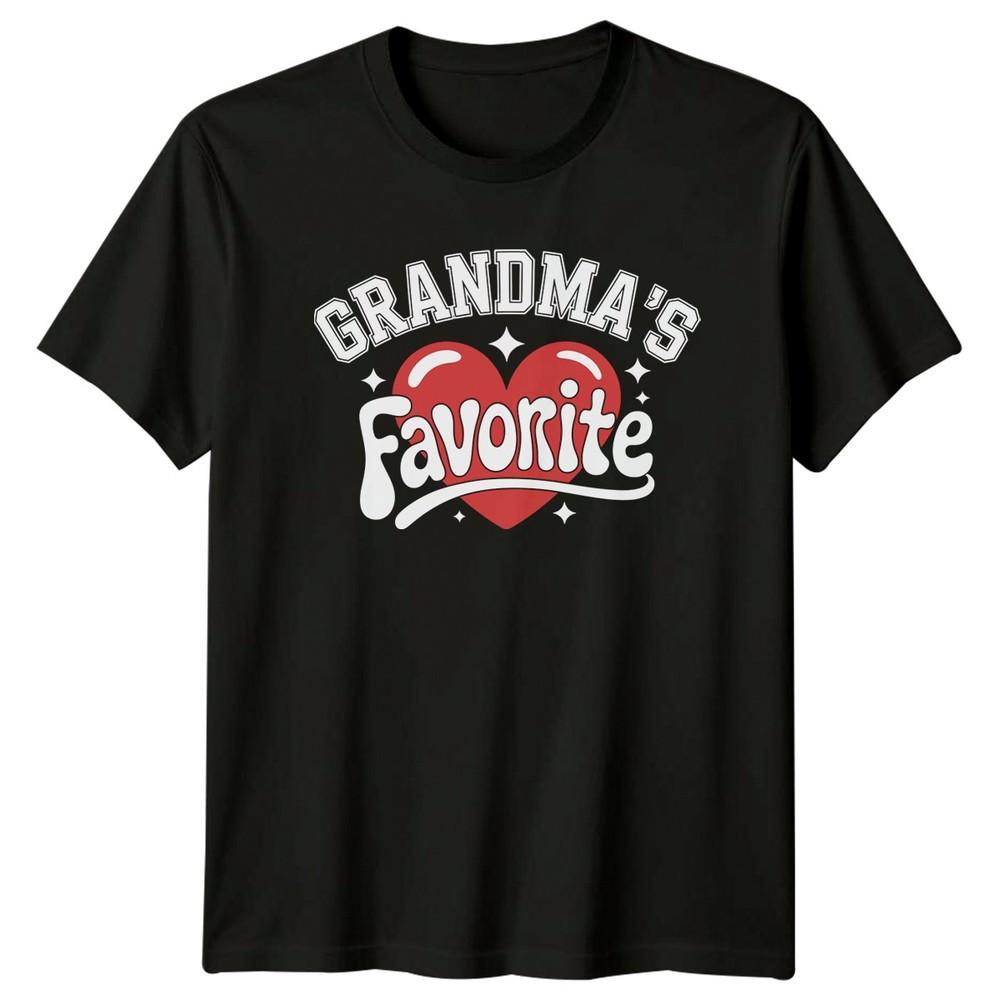 Grandmas Favorite TShirt Grandchild Slogan Family Relative Christmas