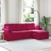 Sofa Burgundy 228 x 134 x 80 cm Velvet